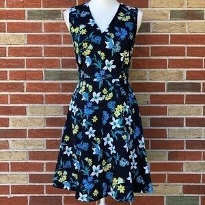 Draper James Elliston Floral Love Circle Blue Multicolor Sleeveless Dress 👗